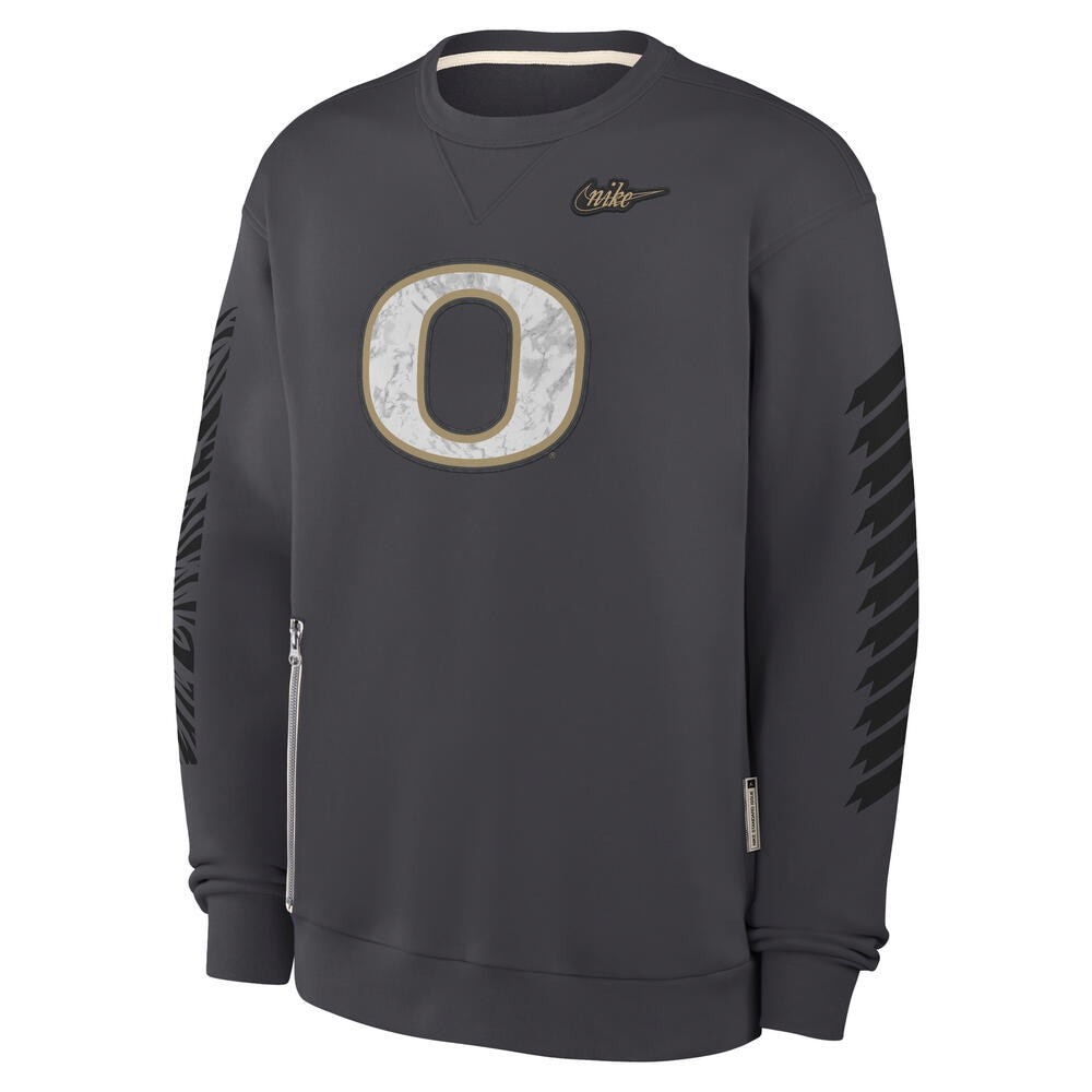 Classic Oregon O, Nike, Grey, Pullover, Men, Unisex, Heavy, Sweatshirt, 945819